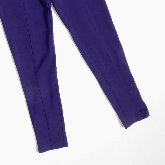 BETABRAND Power Down Skinny Yoga Dress Pants Solid Purple Office Stretch X-Small - Picture 7 of 13